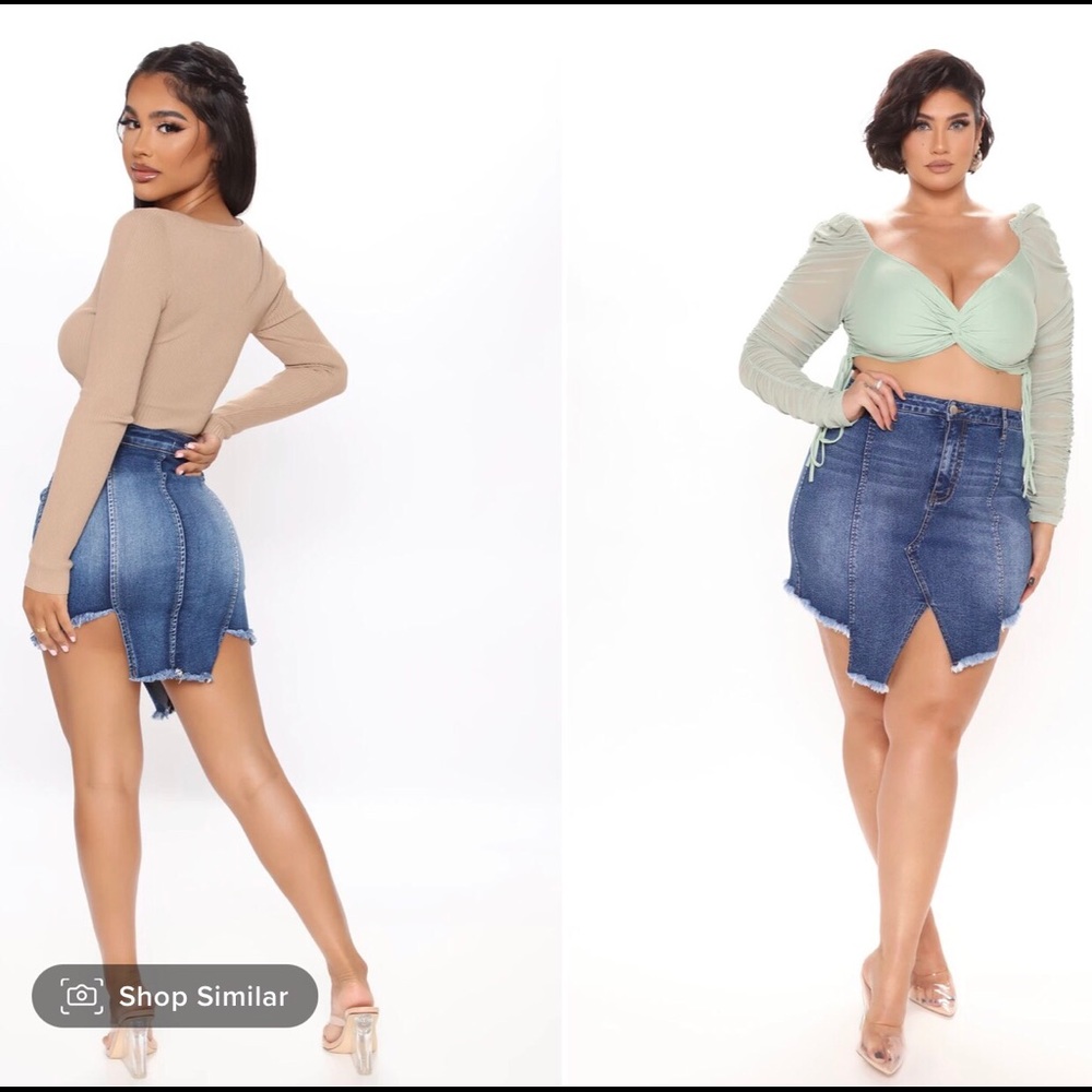 Fashionnova Jean skirt size 1X New W/Tags!